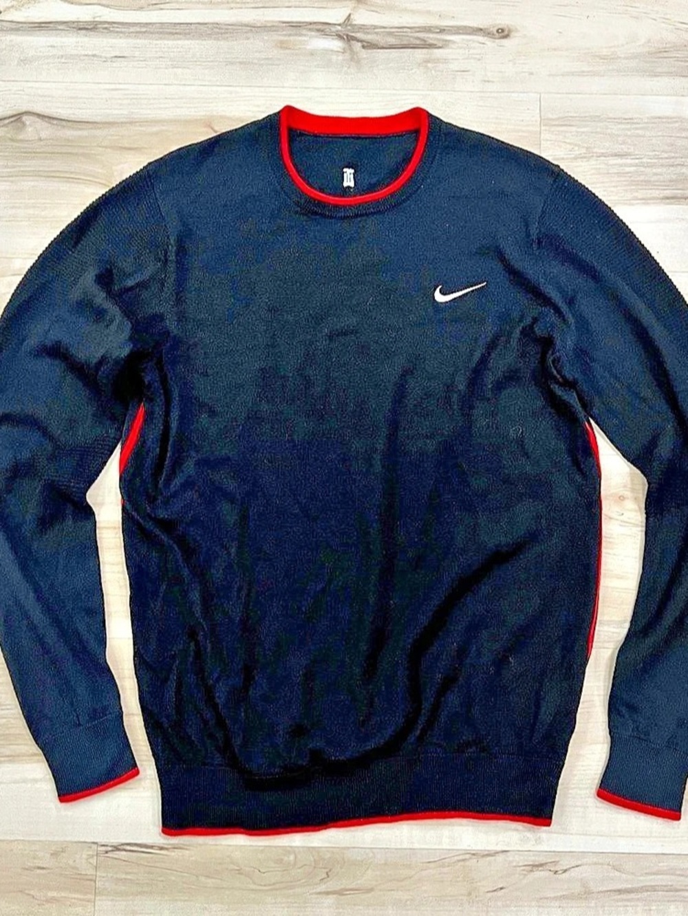 Nike TW Tiger Woods Knit Golf Sweater Men's Merino Wool Crewneck Medium